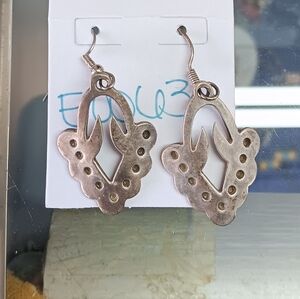 Silver Decorative Tag with Artistic Bird Design